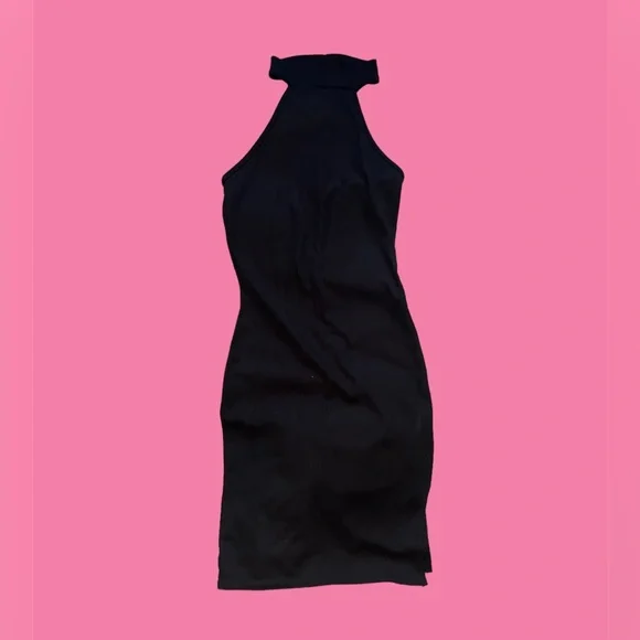 bow neckline halter dress Ella Bow Detail Halter Mini Dress / White | MESHKI main image 1